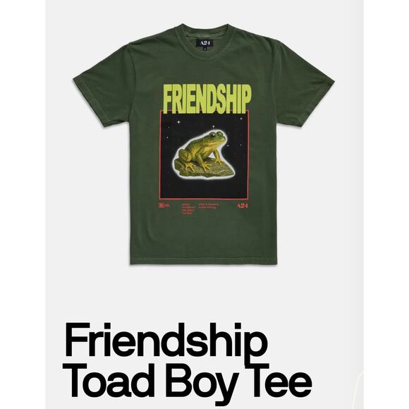 Friendship Toad Frog Boy Tee | Official A24 | Size 2XL - Picture 1 of 2